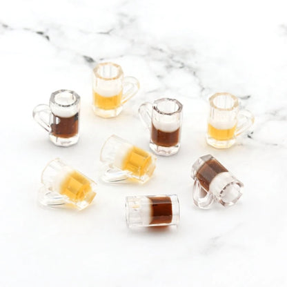 Miniature Beer Mugs – 1/6 Scale Resin Dollhouse Cups (10pcs)