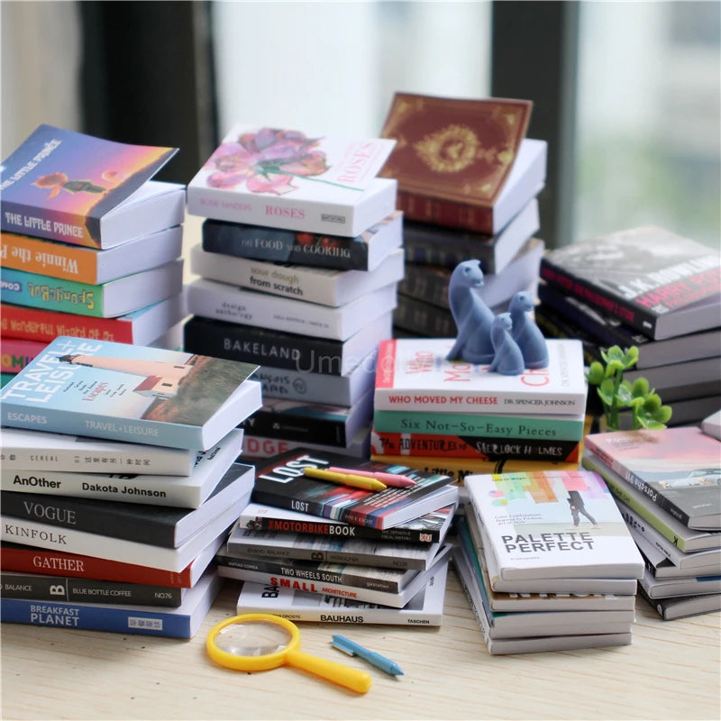 Miniature Books & Magazines – 1/6 Scale Dollhouse Decor