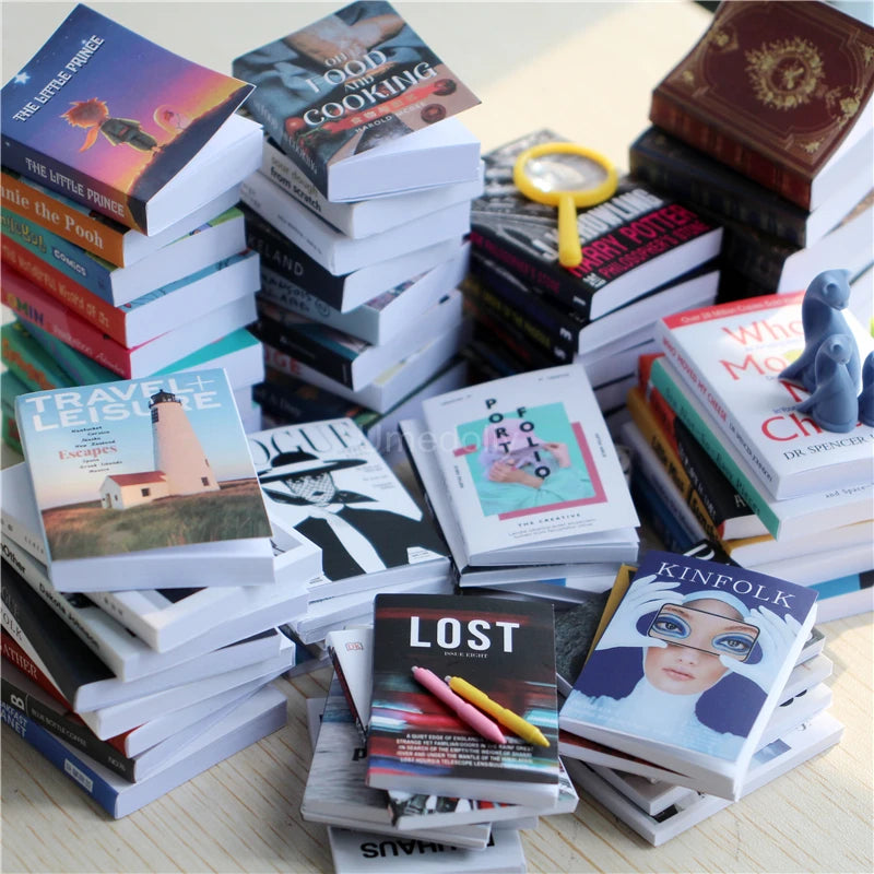 Miniature Books & Magazines – 1/6 Scale Dollhouse Decor