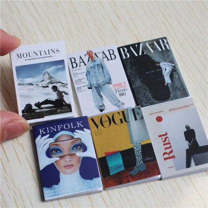 Miniature Books & Magazines – 1/6 Scale Dollhouse Decor 6pcs book E