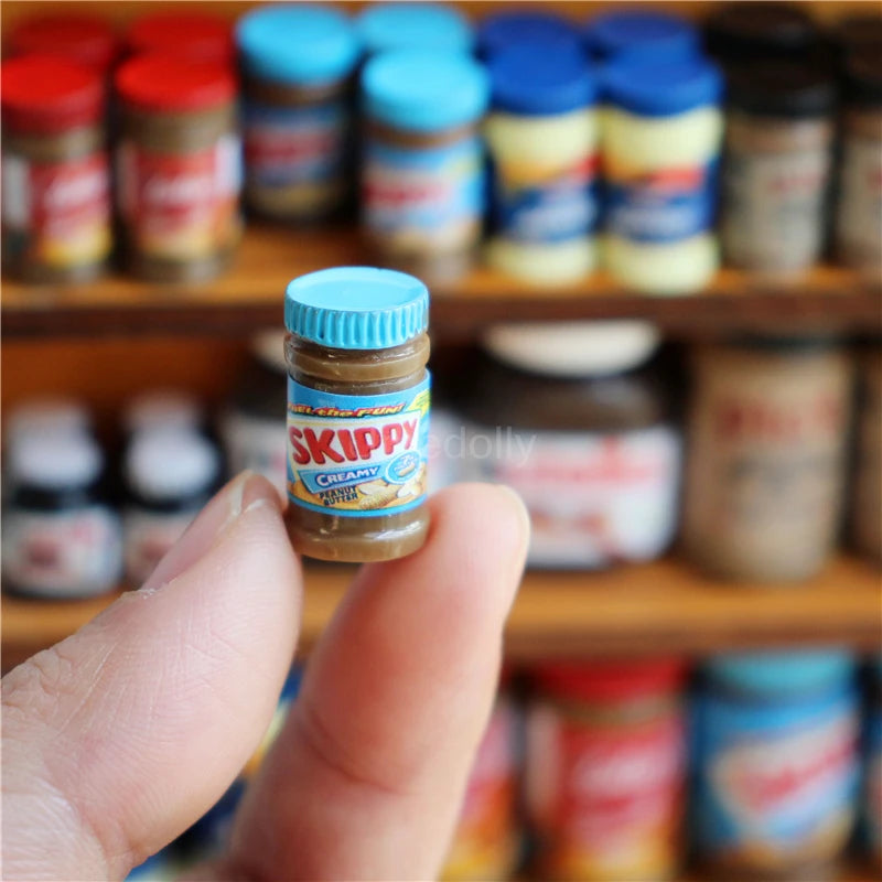 Miniature Branded Spread Bottle Set (5PCS) – 1/6 & 1/12 Scale