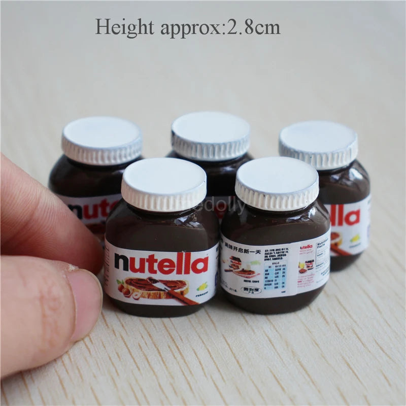 Miniature Branded Spread Bottle Set (5PCS) – 1/6 & 1/12 Scale 5PCS Big E MINI MODEL TOY