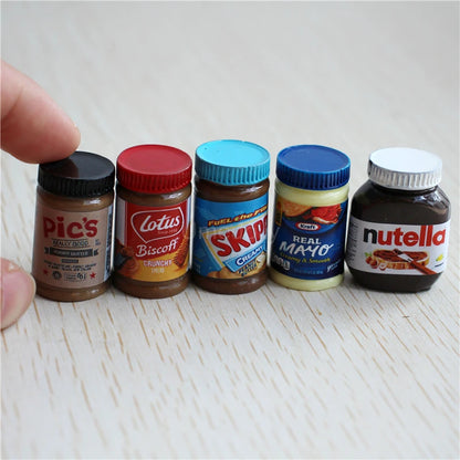 Miniature Branded Spread Bottle Set (5PCS) – 1/6 & 1/12 Scale set A MINI MODEL TOY