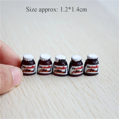 Miniature Branded Spread Bottle Set (5PCS) – 1/6 & 1/12 Scale 5PCS Small E MINI MODEL TOY