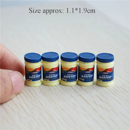 Miniature Branded Spread Bottle Set (5PCS) – 1/6 & 1/12 Scale 5PCS Small D MINI MODEL TOY