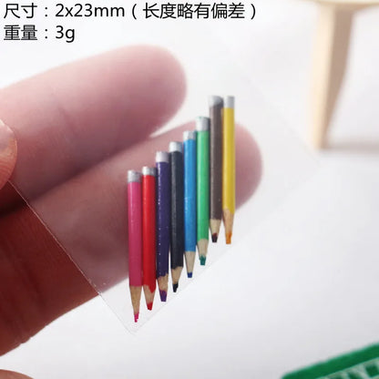 Miniature Dollhouse Colored Pencils – Set of 8