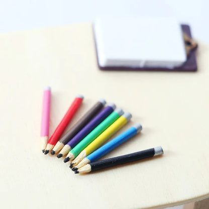 Miniature Dollhouse Colored Pencils – Set of 8 black color 8pcs