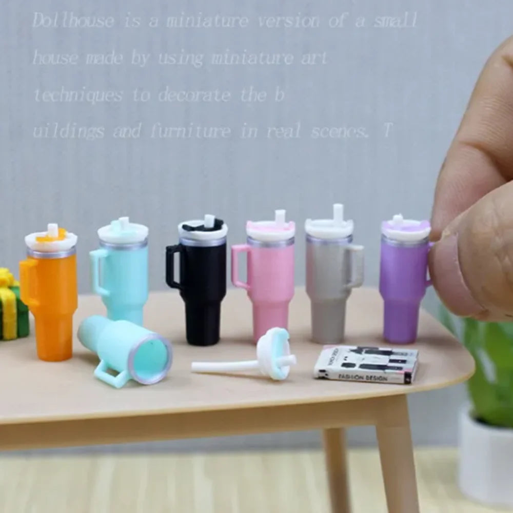 Miniature Insulated Cup Set (1:12 Scale) – 10PCS