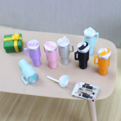 Miniature Insulated Cup Set (1:12 Scale) – 10PCS