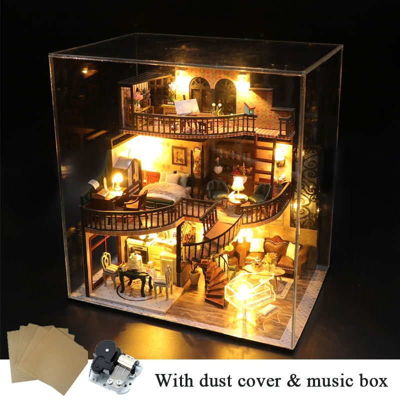 Modern Loft European DIY DollHouse KitBook Nook Kit Australia