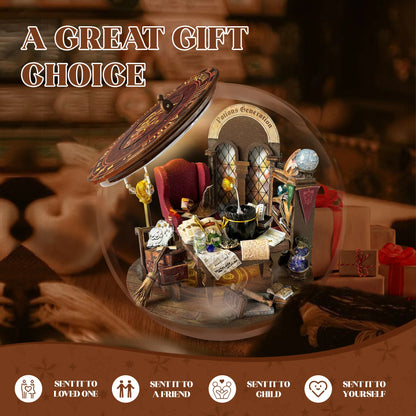 Potions Generation DIY Wooden Miniature Magic Bunker with LED Lights Book Nook Kit Australia