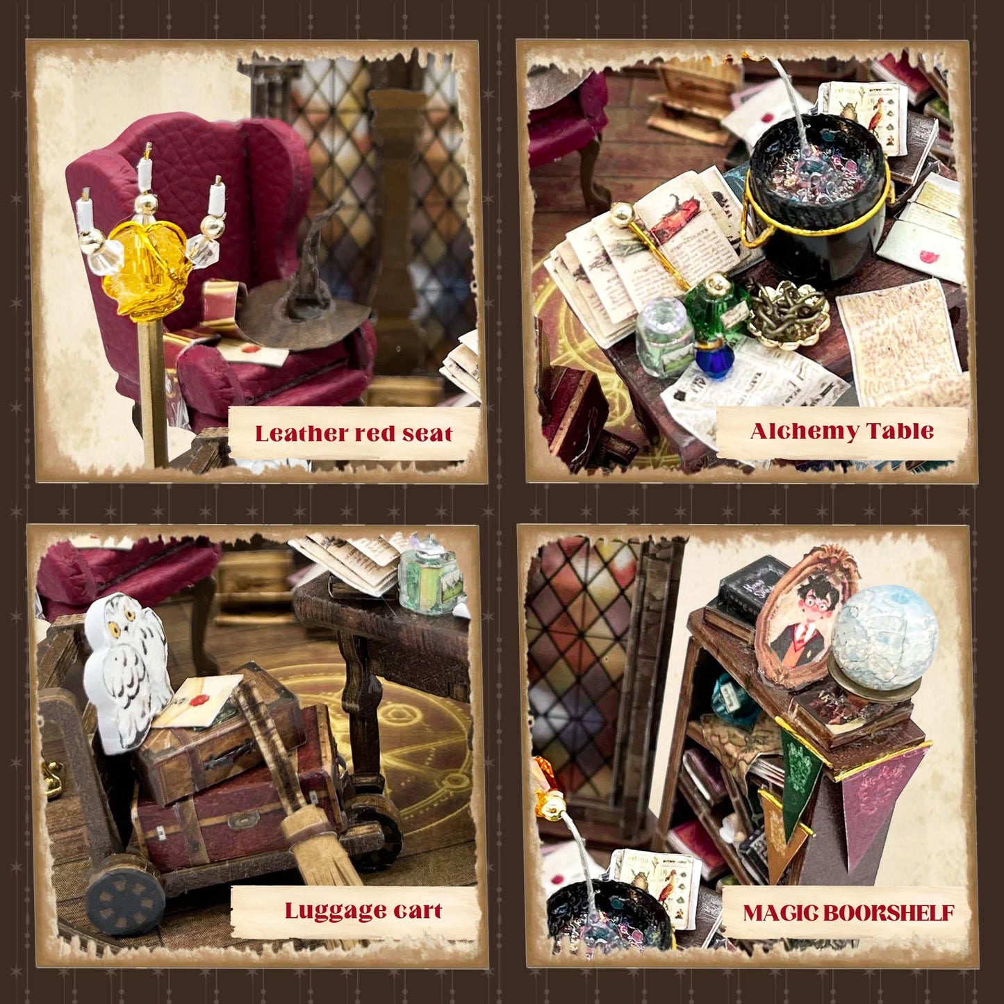 Potions Generation DIY Wooden Miniature Magic Bunker with LED Lights Book Nook Kit Australia