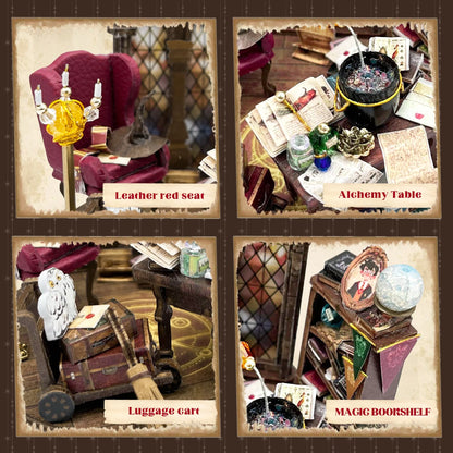 Potions Generation DIY Wooden Miniature Magic Bunker with LED Lights Book Nook Kit Australia