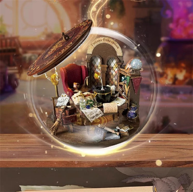 Potions Generation DIY Wooden Miniature Magic Bunker with LED Lights Book Nook Kit Australia