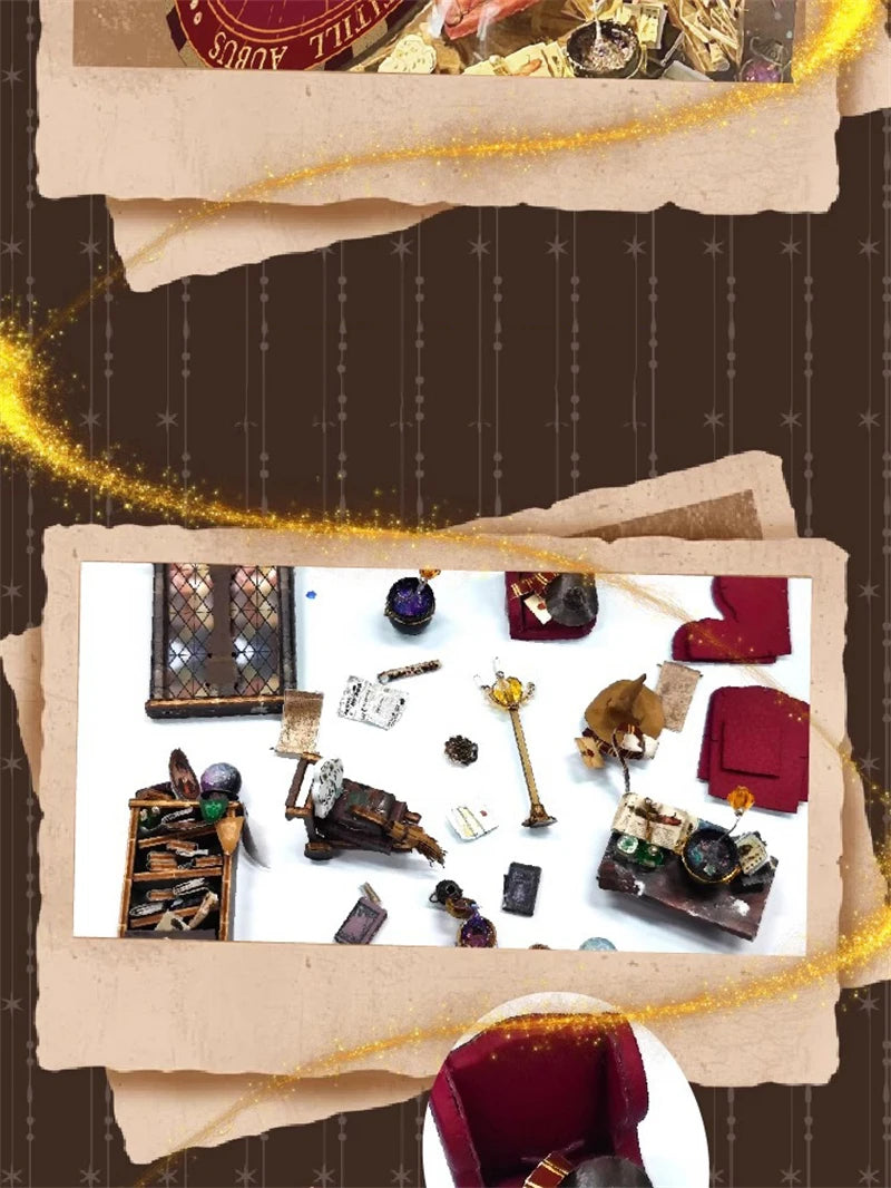 Potions Generation DIY Wooden Miniature Magic Bunker with LED Lights Book Nook Kit Australia