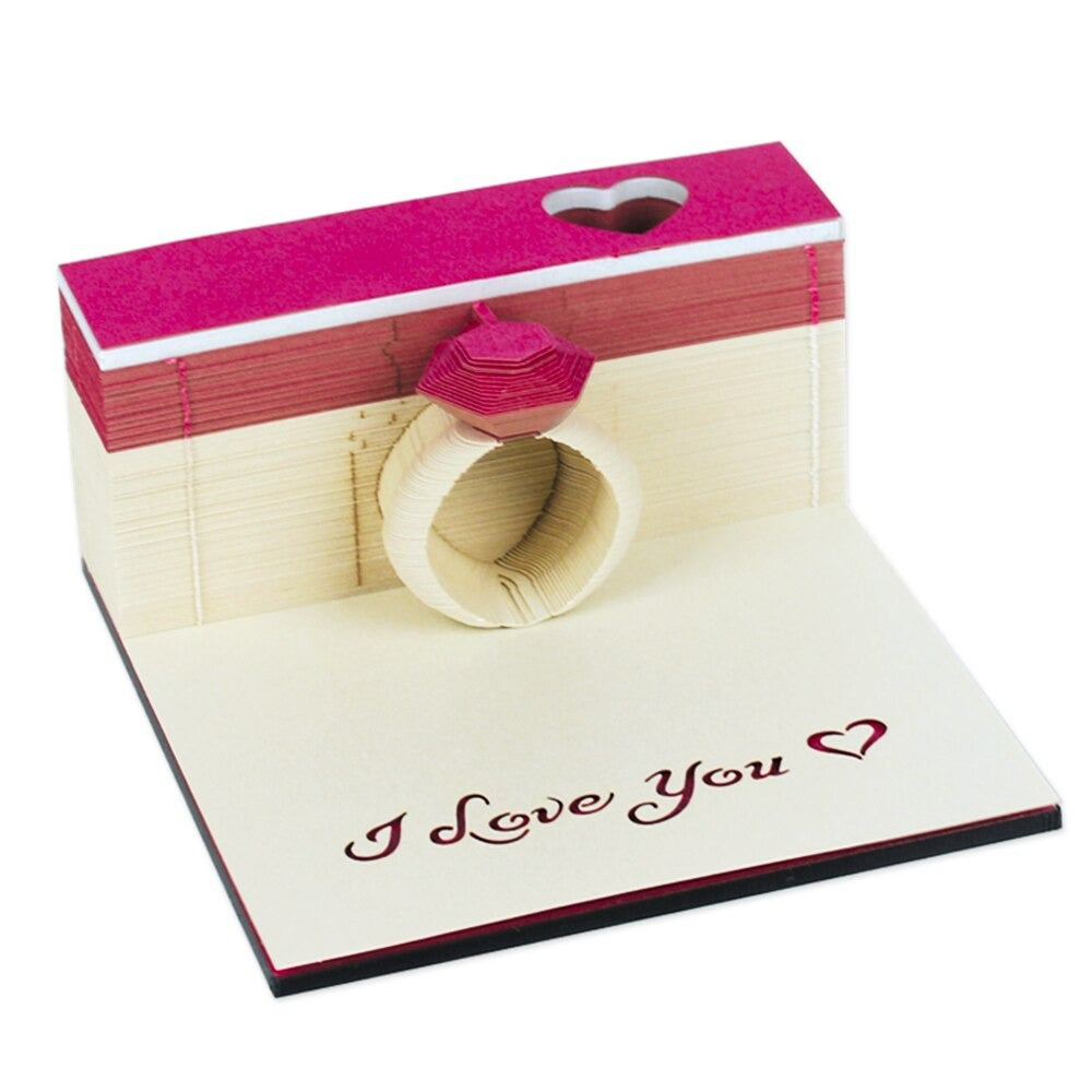 Ring Shape Omoshiroi Block 3D Memo PadBook Nook Kit Australia