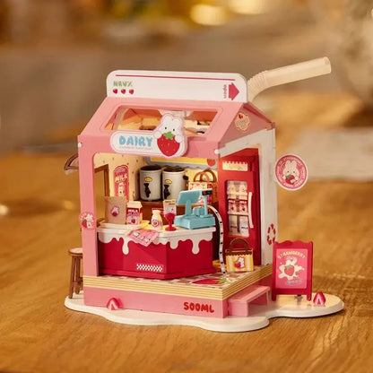 Robotime Rolife Food Box Shop DIY Dollhouse KitBook Nook Kit Australia