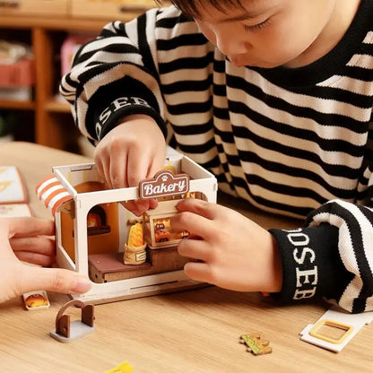 Robotime Rolife Food Box Shop DIY Dollhouse KitBook Nook Kit Australia
