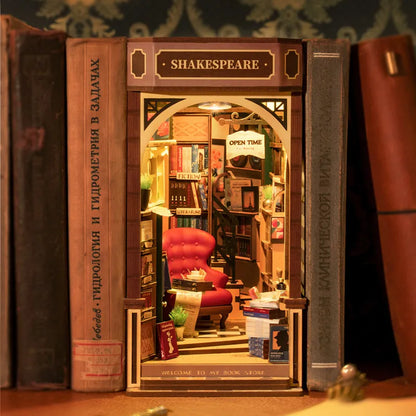 Robotime Rolife Shakespeare and Company DIY Book Nook KitBook Nook Kit Australia
