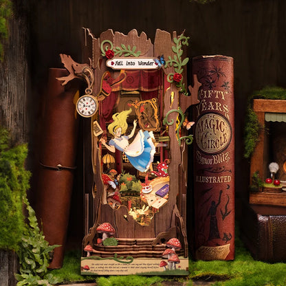 Rolife Alice in Fall into Wonder: Alice in Wonderland Inspired Book Nook Kit - Book Nook Kit Australia