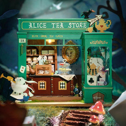 Rolife Alice's Tea Store DIY Dollhouse KitBook Nook Kit Australia