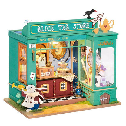 Rolife Alice's Tea Store DIY Dollhouse KitBook Nook Kit Australia