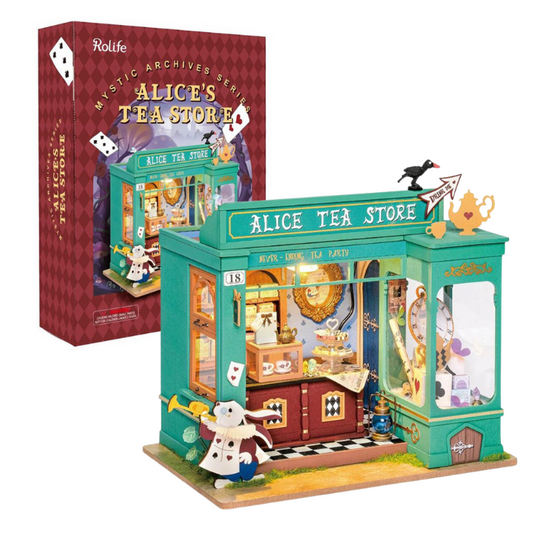 Rolife Alice's Tea Store DIY Dollhouse KitBook Nook Kit Australia