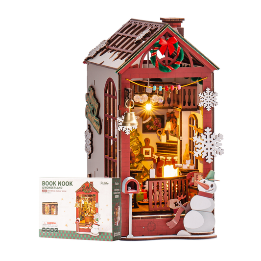 Rolife Christmas Indoor Scene DIY Book Nook KitBook Nook Kit Australia