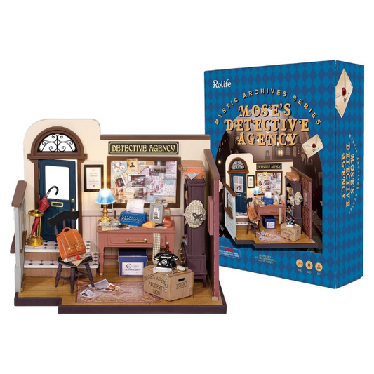 Rolife Mose's Detective Agency DIY Dollhouse KitBook Nook Kit Australia