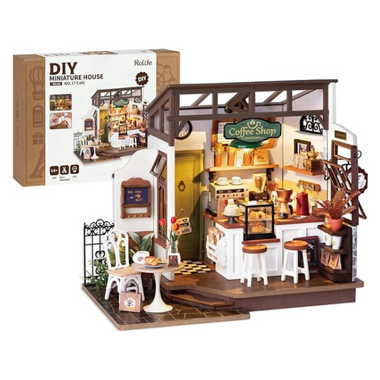 Rolife NO.17 Cafe DIY Dollhouse KitBook Nook Kit Australia