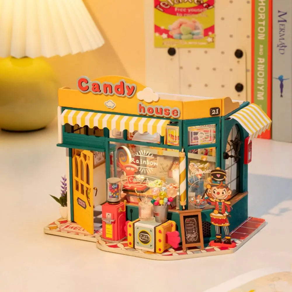 Rolife Rainbow Candy House DIY Dollhouse KitBook Nook Kit Australia
