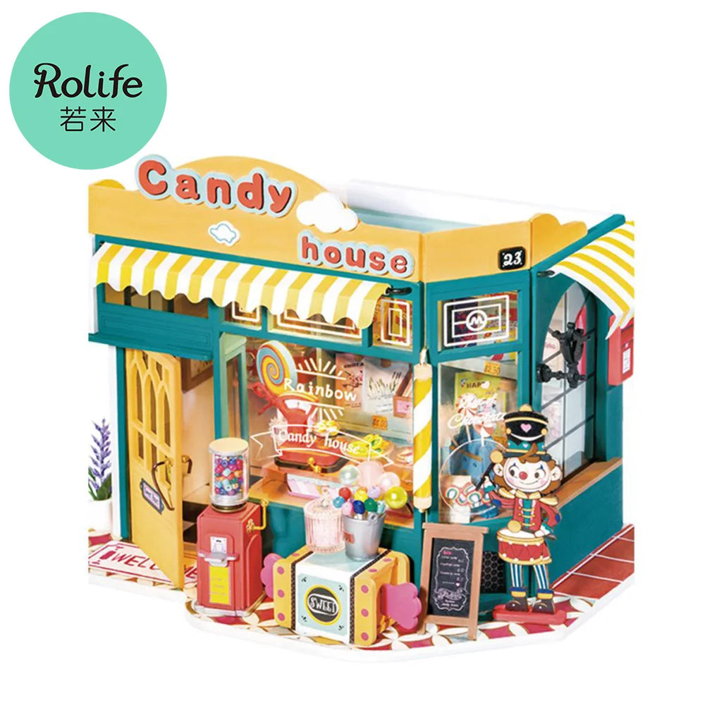 Rolife Rainbow Candy House DIY Dollhouse KitBook Nook Kit Australia