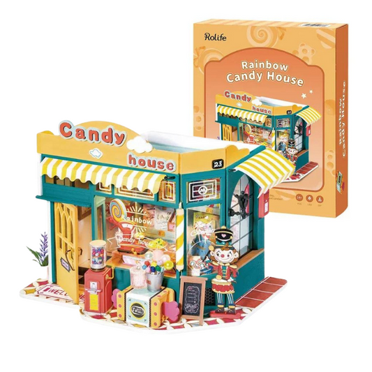 Rolife Rainbow Candy House DIY Dollhouse KitBook Nook Kit Australia