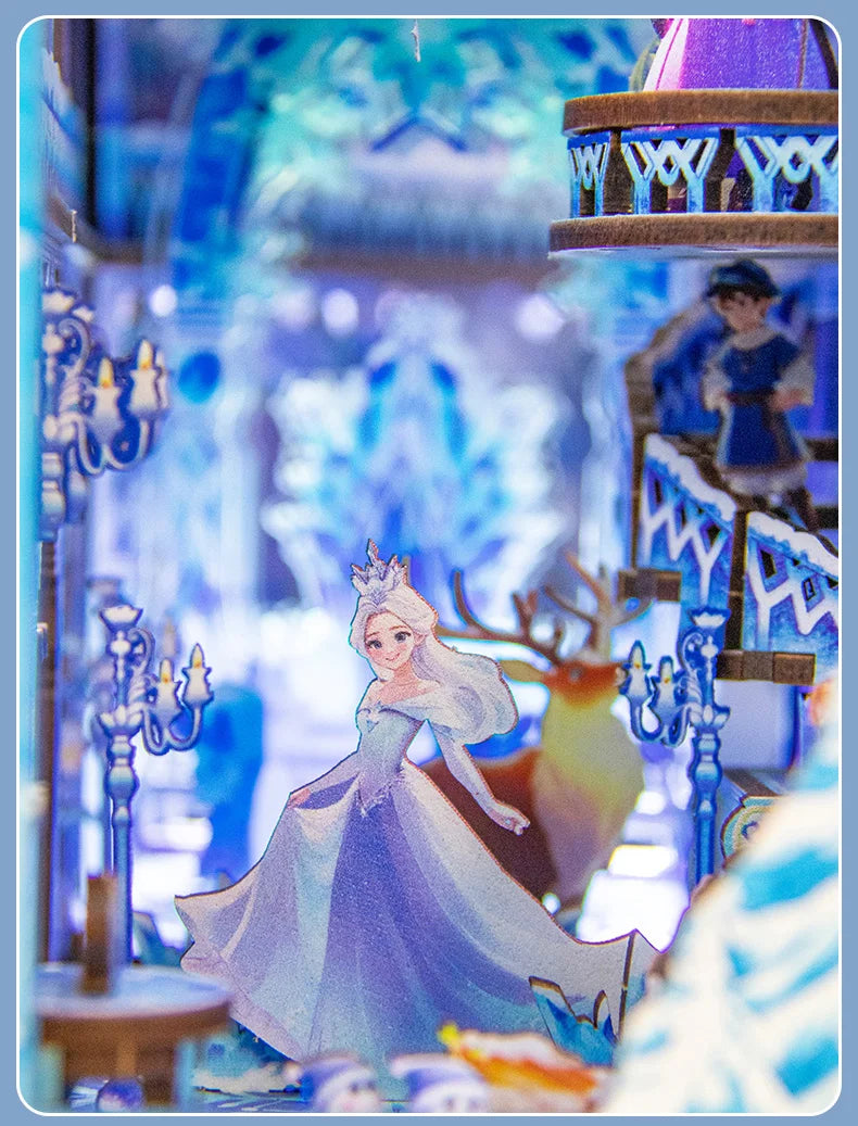 DIY Handmade Bookshelves Wooden Puzzle Model, Animal Panda/Castle/Princess Series Style 3D Puzzle Bookshelves Decorate Christmas Book Nook Kit Australia