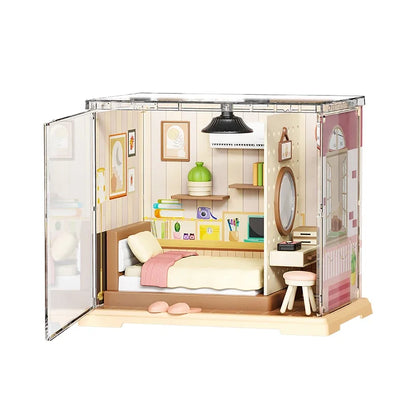 Miniature Store Bedroom Kitchen DIY Doll House CORNER COFFEE SHOP Miniature Model For Birthday Family Gift Book Nook Kit Australia
