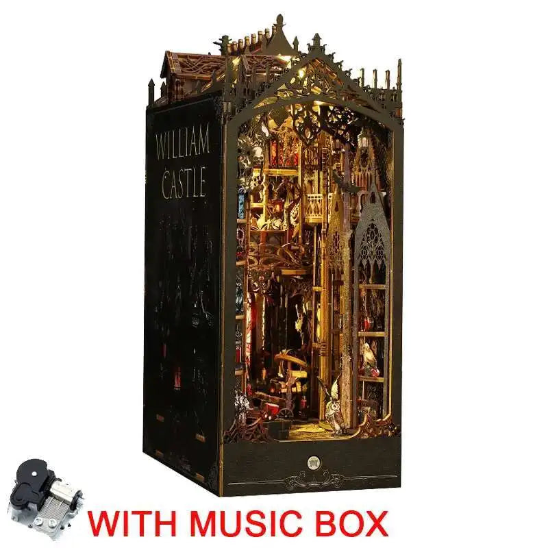 William Castle DIY book nook kit with stone arches and torchlight - view 8