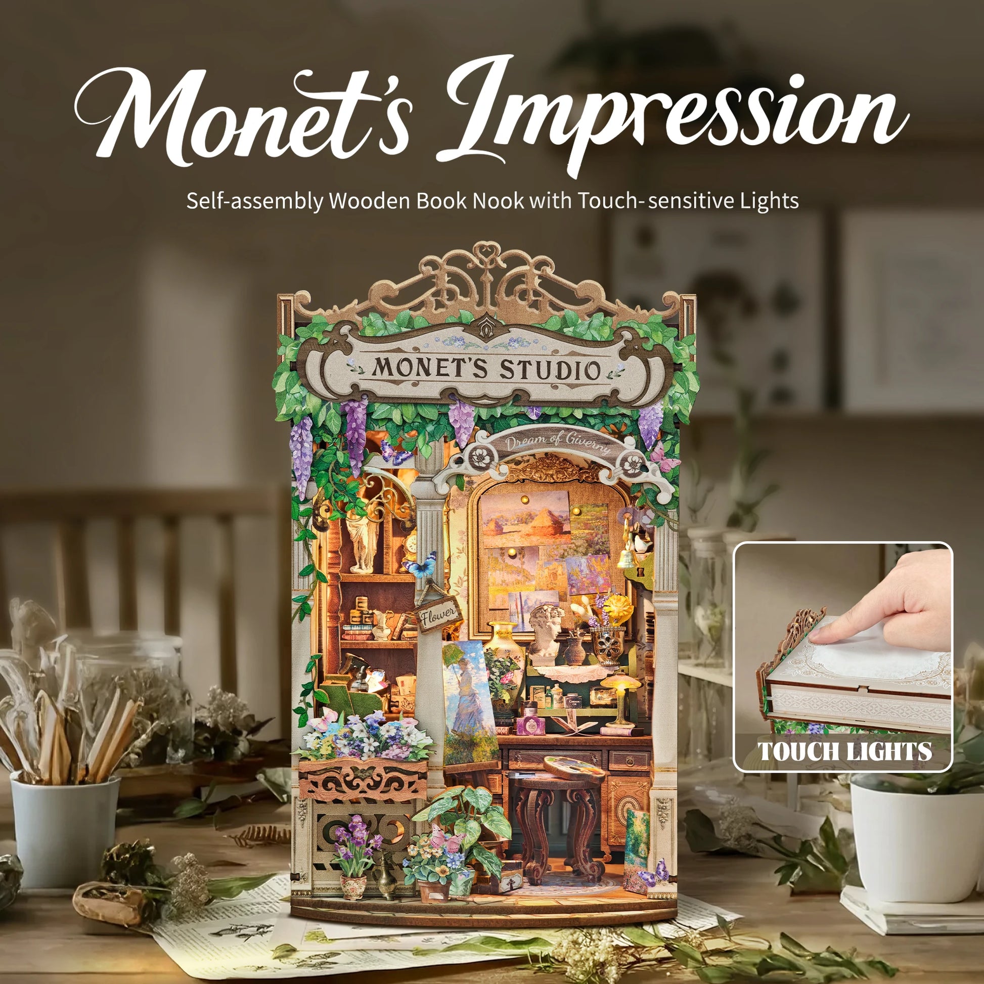 Monets Studio Shelf DIY Book Nook Kit