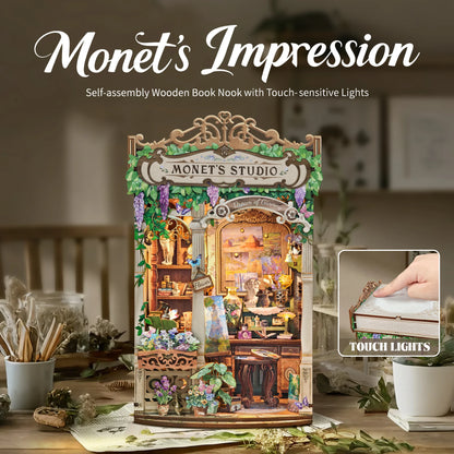 Monets Studio Shelf DIY Book Nook Kit
