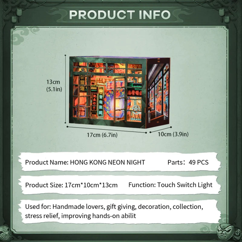 CUTEBEE Miniature House Kit Wooden Bookend DIY Dollhouse Book Shelf Insert Living Room Decor Perfect Christmas Party Gift Book Nook Kit Australia