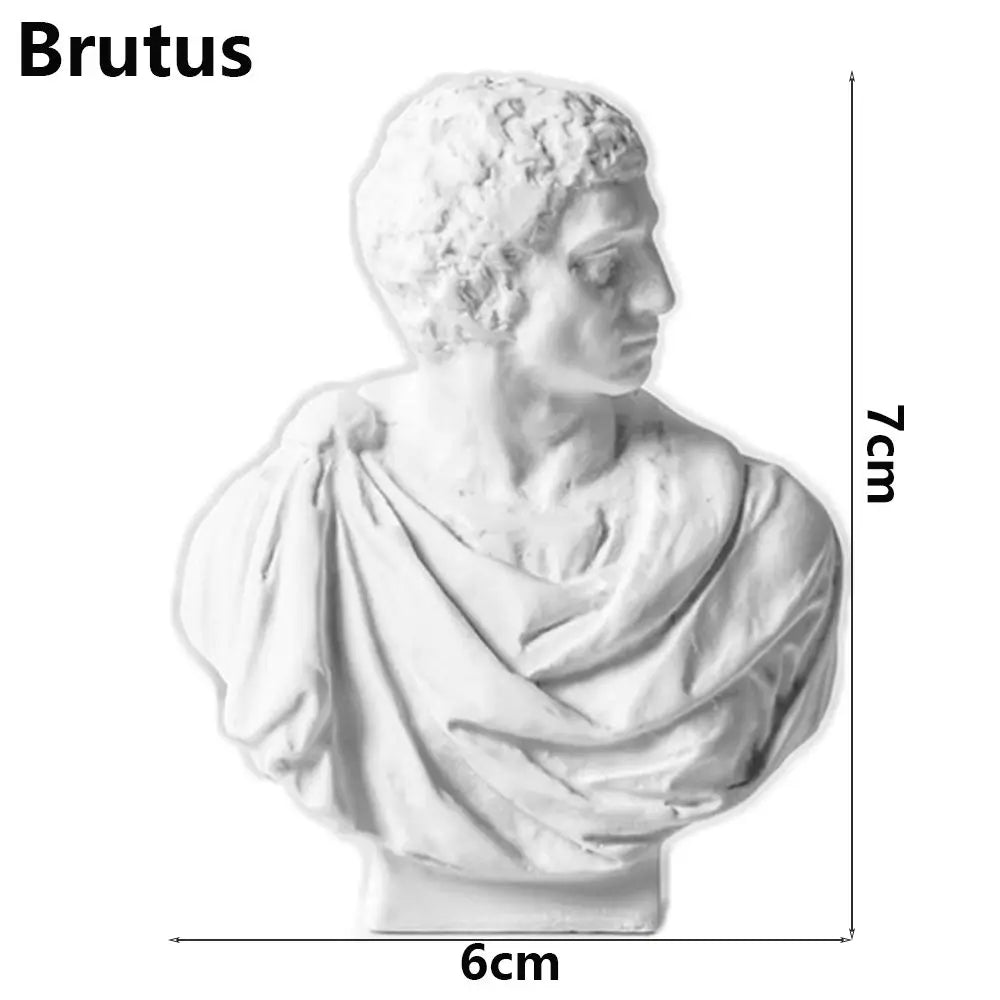 Greek Mythology Miniature Bust Statues – Plaster Shelf Ornaments