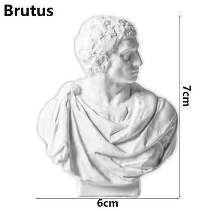 Greek Mythology Miniature Bust Statues – Plaster Shelf Ornaments