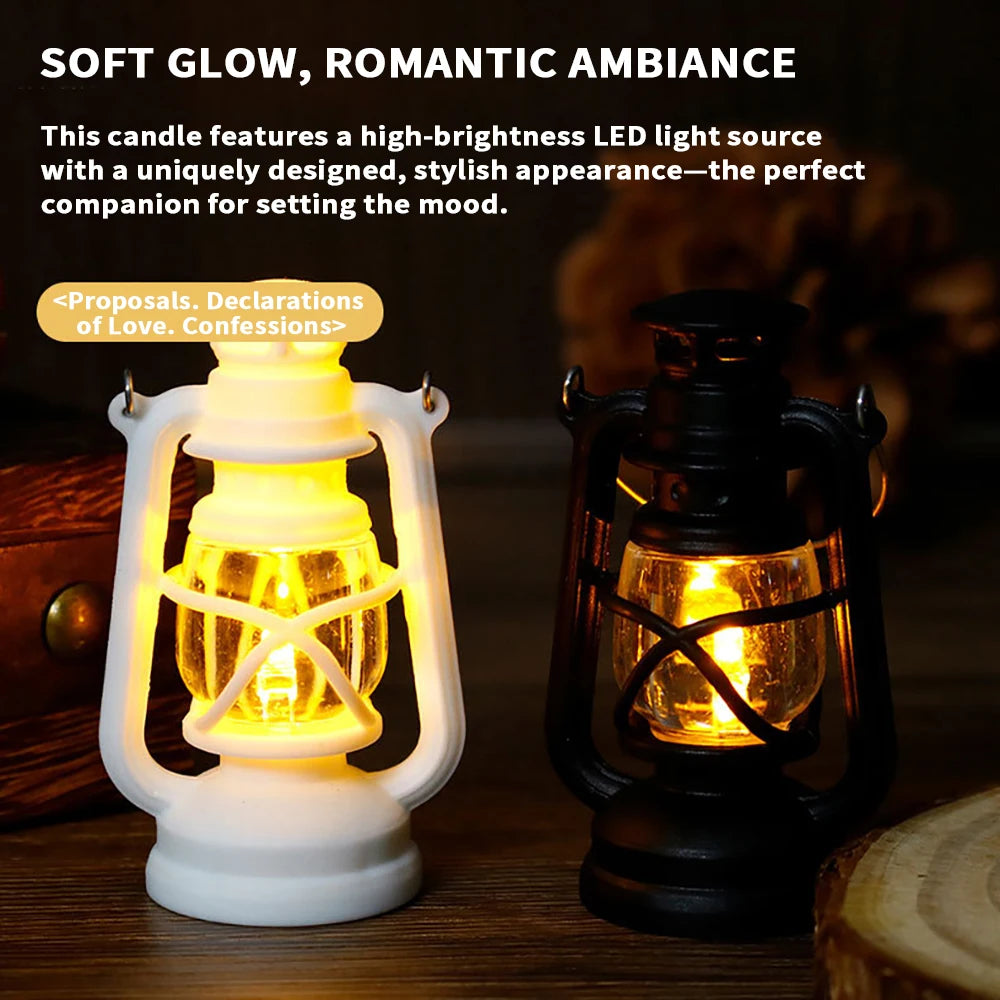 Mini Led Retro Glowing Pony Lantern Simulation Cande Light Night Light Dollhouse Miniature Kerosen Lamp Home Decor Toy Book Nook Kit Australia