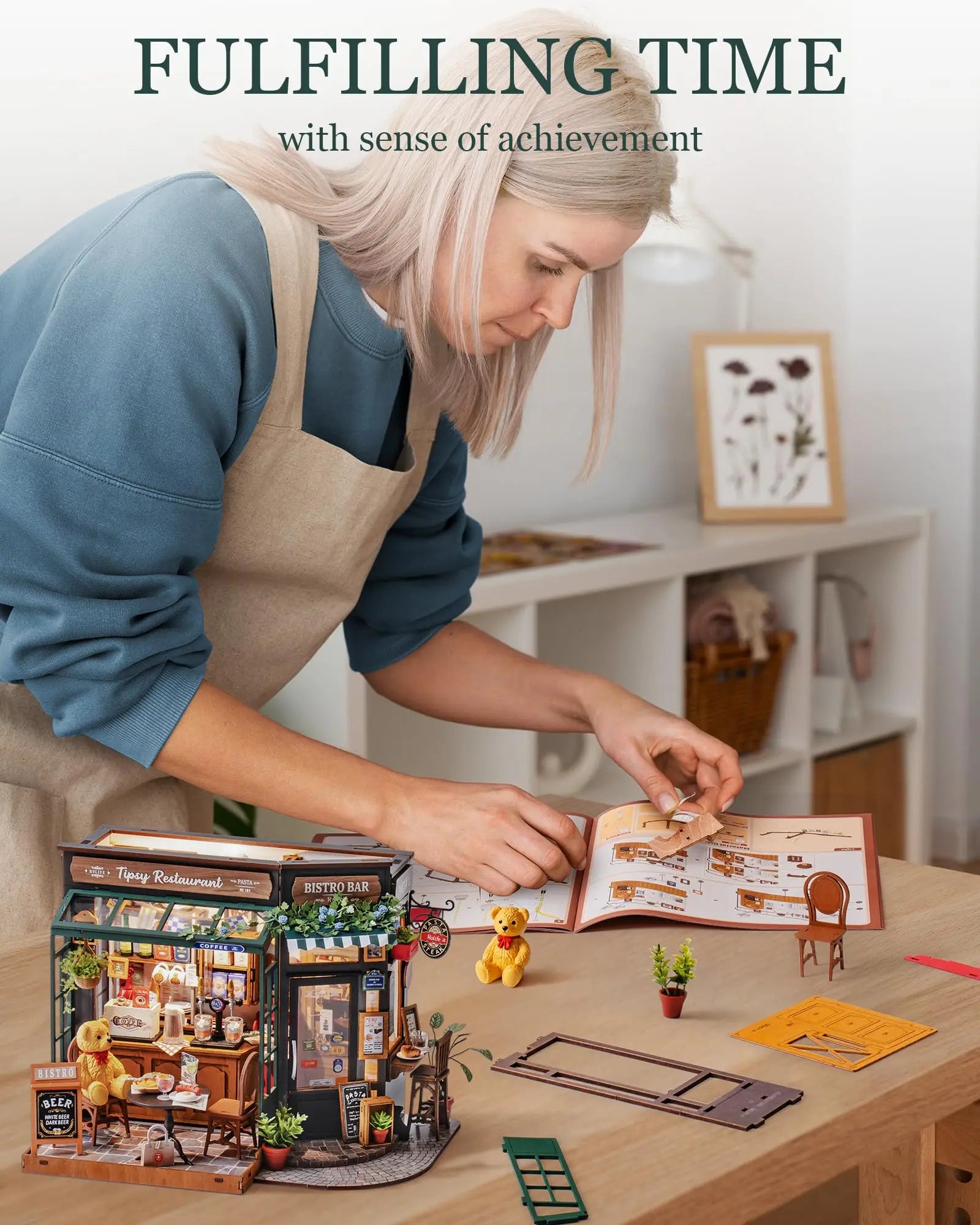 Tipsy Restaurant DIY Miniature House Kit Book Nook Kit Australia