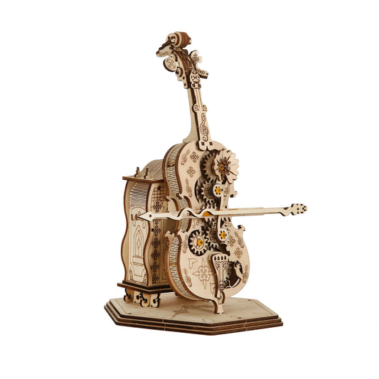 violoncello 3D Car Wooden Puzzle, Scale Model,DIY Model Kit, Handcraft Gift,Home Decoration,Mechanical Model Kit,,Birthday/Ch