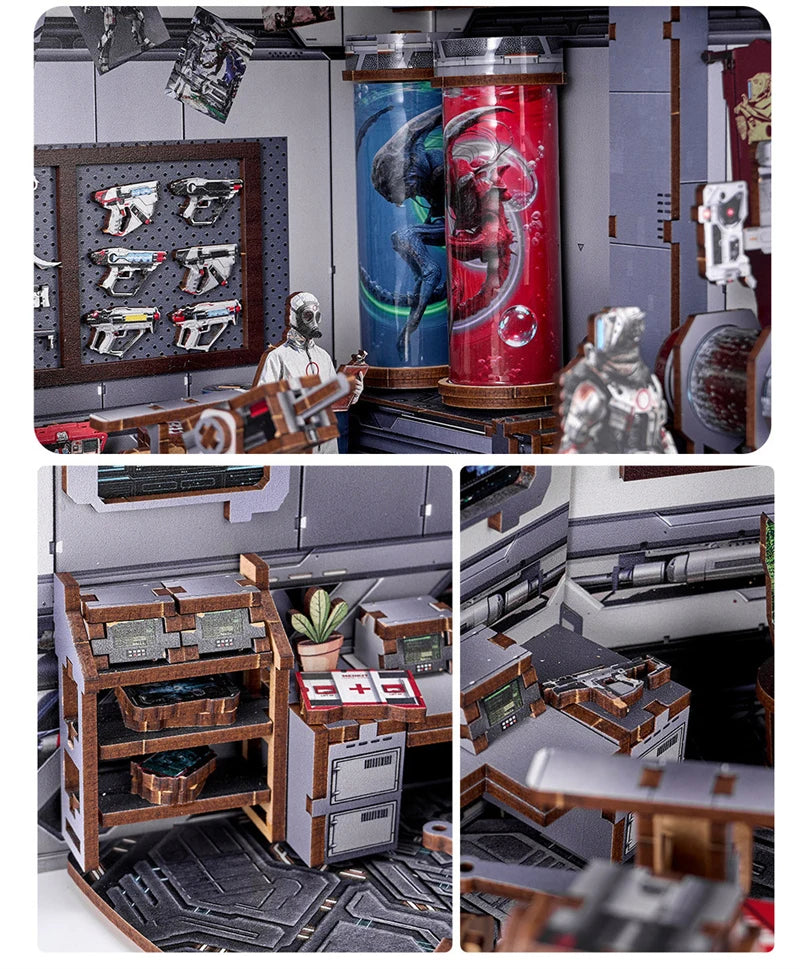 DIY Wooden International Space Station Casa Miniature Model Kits With LED Lights Dollhouse for Friends Birthday Gifts Book Nook Kit Australia