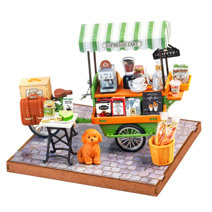 ROBOTIME Rolife Vienna Bookstore DIY Kit Foldable 2 Story European Miniature Model for Diorama Shelf Display for Adults Teens
