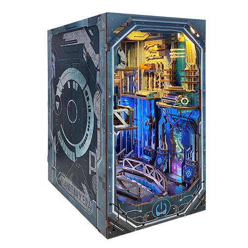 DIY Book Nook Planetary Era Wooden Miniature Model Kit With Light Bookend 3D Puzzle Bookshelf Home Decor Friends Birthday Gifts Book Nook Kit Australia