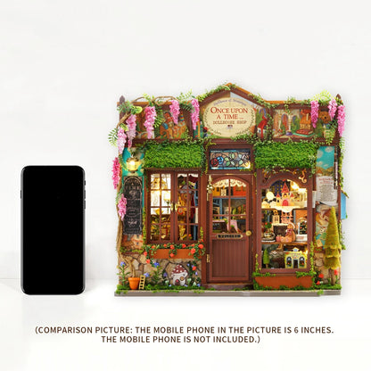 Micro house doll house kit 3D puzzle assembly building model DIY handmade toy set, room bedroom decoration wooden crafts Christm Book Nook Kit Australia