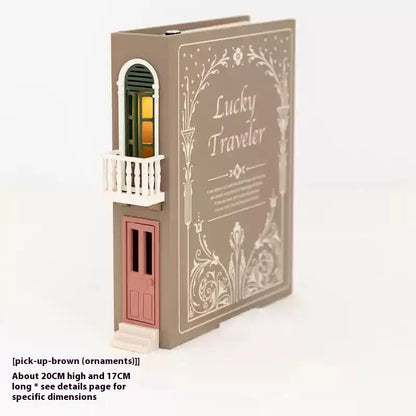Fake Books Bookends With Led Light Book Holders Booknook Model Kit For Bookshelf Insert Miniature Ornament Decor Christmas Gifts Book Nook Kit Australia