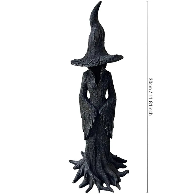 Gothic Witch Resin Statue – Horror & Halloween Shelf Decor